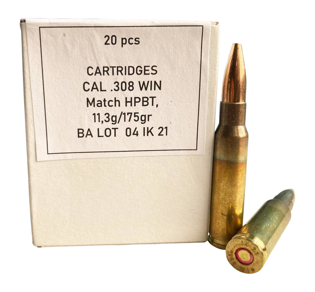 Igman .308 Win / 7.62x51mm Rifle Ammo  Hollow Point Boat Tail BTHP 175 grain 
