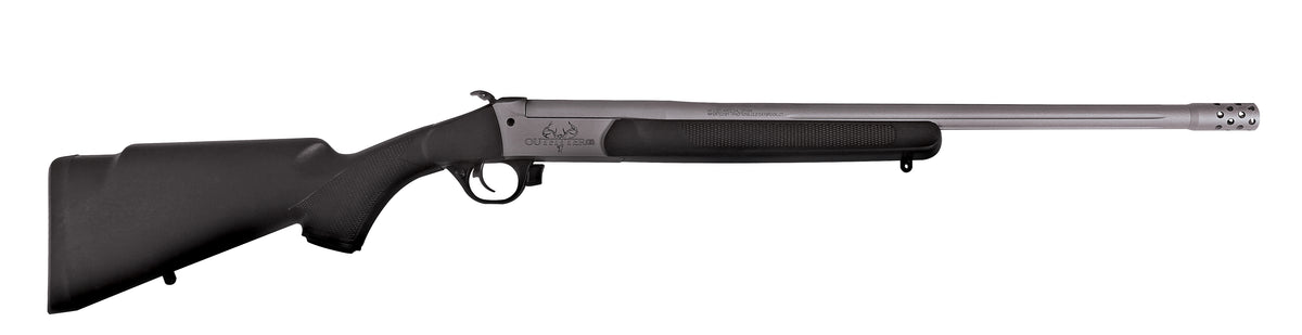 Traditions Outfitter G3 CR471130T Full-Size 45-70 Govt Single-Shot Rifle, 22" Fluted Threaded Stainless Barrel, Black Synthetic Stock