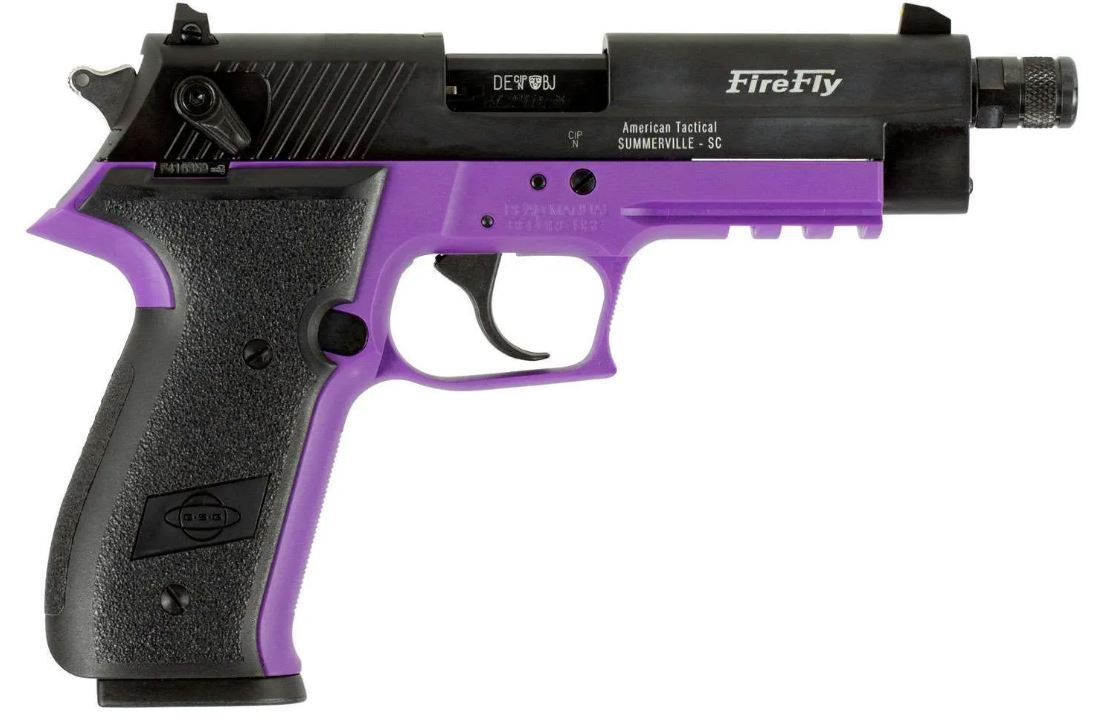 GSG FireFly .22 LR Pistol, 13+1, 4.90" Threaded Barrel, Purple Aluminum Frame