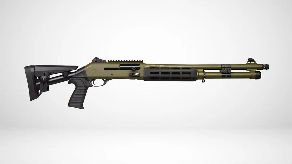 GForce GF4 12 Gauge Semi-Auto Shotgun, 18.5" Barrel, ODG/Black, M-LOK, 5+1