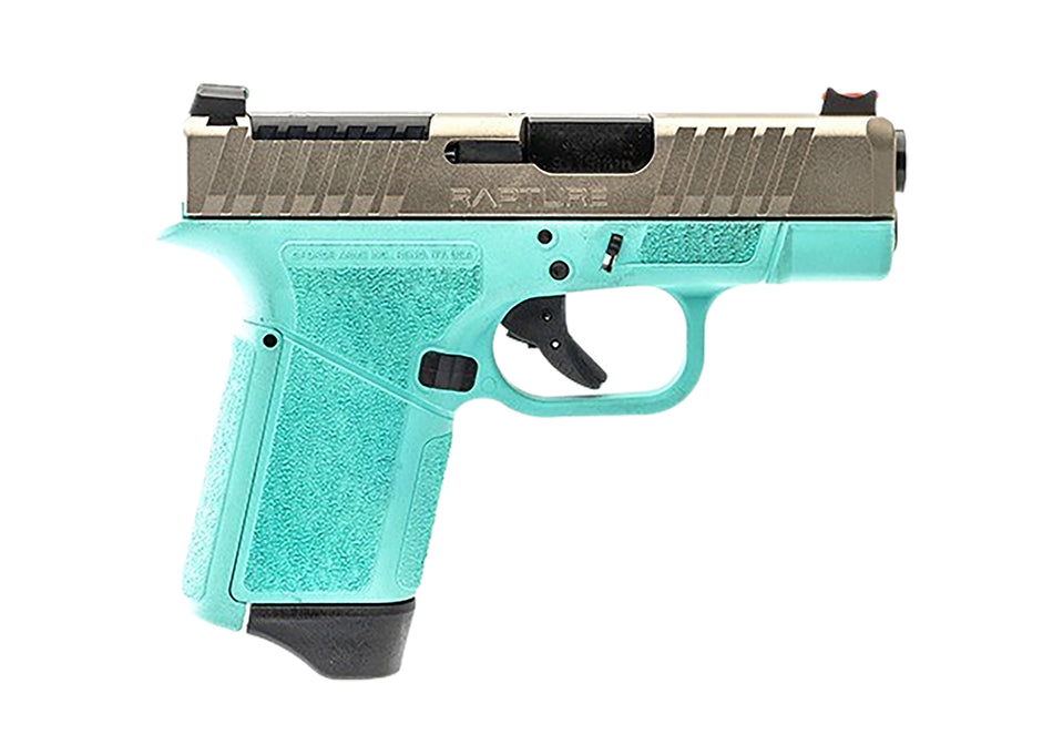 GForce Arms GF932512RN Rapture 9mm Luger Sub-Compact Pistol, Robin Egg Blue Frame, 12+1