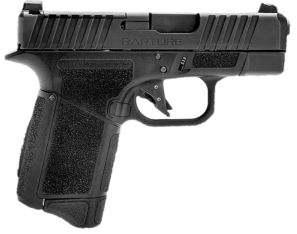 GForce Arms GF932512BB Rapture 9mm Sub-Compact Pistol, Black Frame & Slide, 12+1