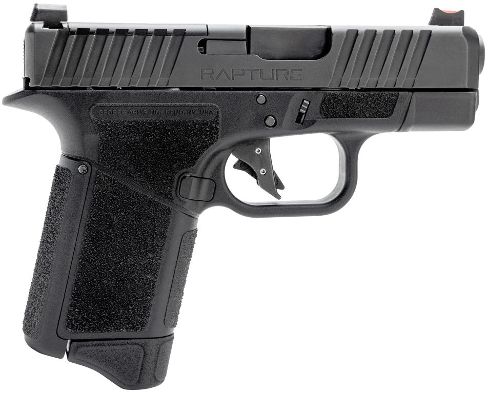 Gforce Arms GF932512 Rapture Sub-Compact 9mm Luger Pistol, 12+1 Capacity, 3.25" Barrel, Black Steel/Serrated Slide