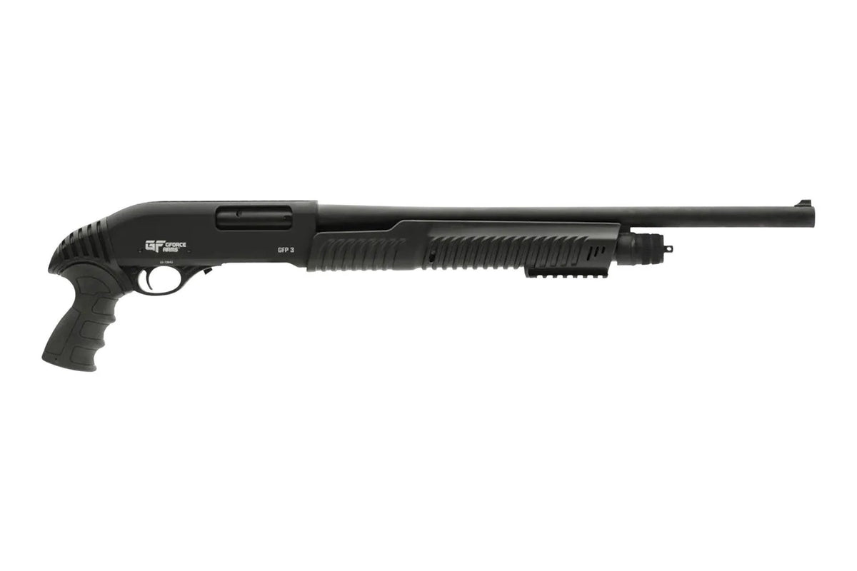 Gforce Arms GFP3REX GFP3REX 12 Gauge Pump 3" 4+1 20" Black Steel Barrel, Black Picatinny Rail Receiver, Black Rubber Grip