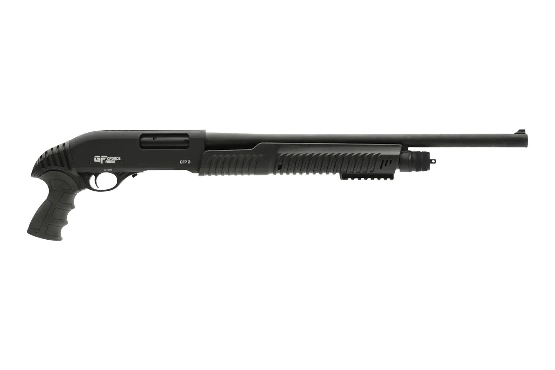 Gforce Arms GFP3REX GFP3REX 12 Gauge Pump 3" 4+1 20" Black Steel Barrel, Black Picatinny Rail Receiver, Black Rubber Grip