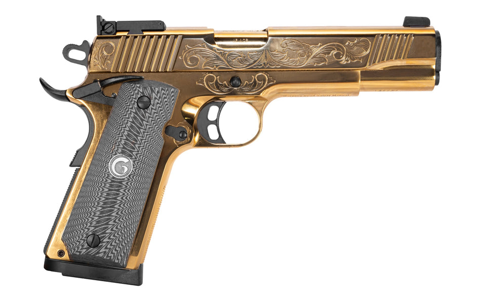 Girsan MC1911 S Lux .45 ACP Pistol, 8+1, 5" Gold Plated Barrel