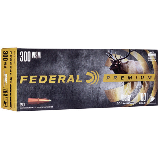 Federal .300 WSM P300WSMB Premium Nosler Partition 180 Grain