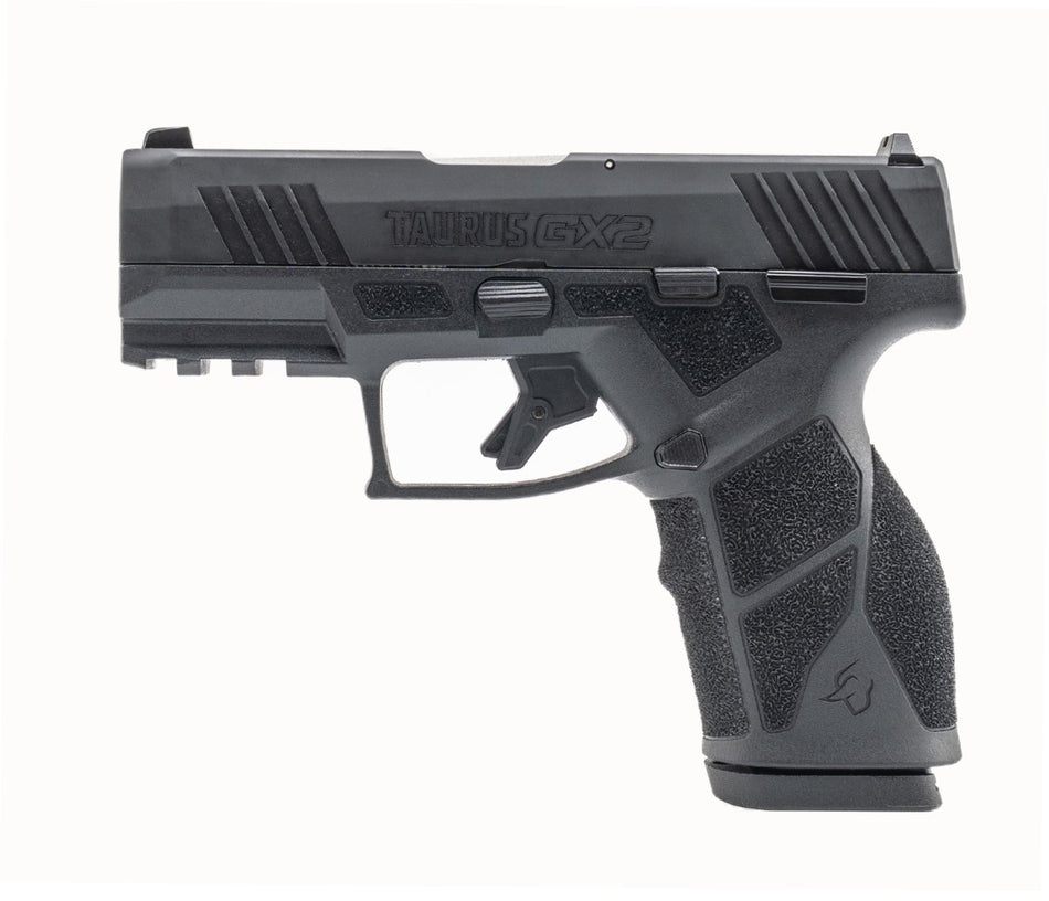 Taurus GX2 CA Compliant Compact 9mm 10+1 3.38" Pistol, Black Frame w/Accessory Rail