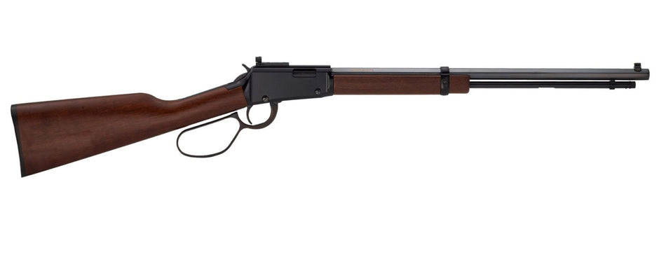 Henry H001TP22 Tracker .22 S/L/LR, 16/17/23+1 Capacity, 16" Blued Octagon Barrel, Black Aluminum Grooved Receiver, American Walnut Pistol Grip Stock