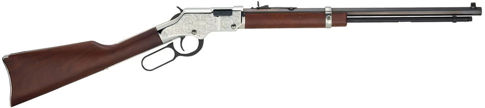 Henry H004SE Silver Eagle Full Size .22 S/L/LR, 16 LR/21 Short Capacity, 20" Nickel Walnut