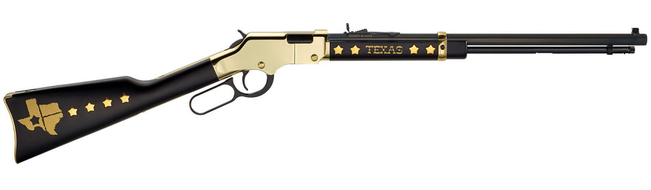 Henry H004TX Golden Boy Texas Tribute Full Size .22 S/L/LR Rifle - 20" Blued Barrel, Brasslite Finish, Walnut Stock