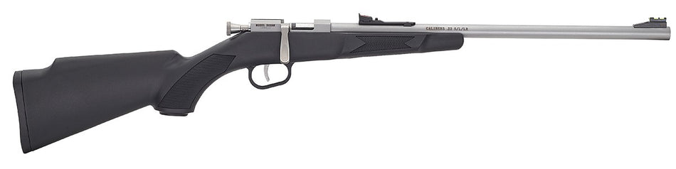 Henry H005R Mini Bolt Youth .22 S/L/LR 16.25" Stainless Barrel, Black Synthetic Stock