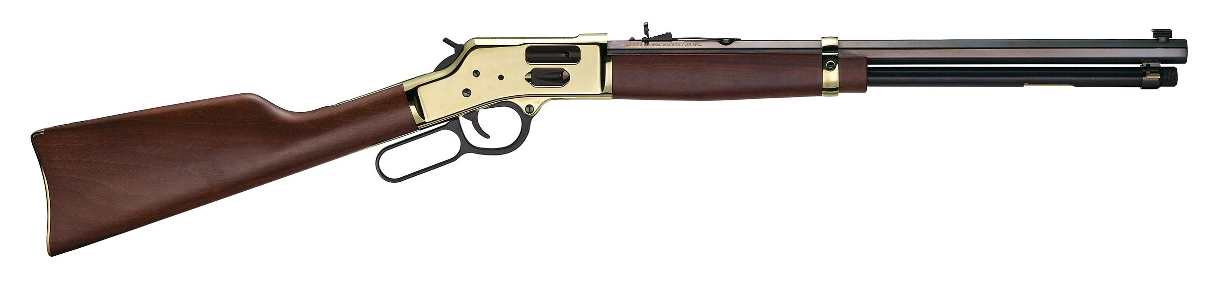 Henry H006GM Side Gate .357 Mag/.38 Special Lever-Action Rifle, 20" Octagon Barrel, Brass Receiver, Adjustable Sight