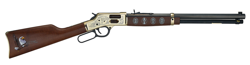 Henry H006GES2 Eagle Scout Centennial Tribute 2nd Edition .44 Special/.44 Magnum Lever-Action Rifle, 20" Octagon Barrel, Walnut Stock