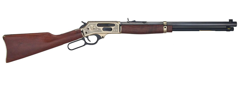 Henry H009BGWL Wildlife Edition .30-30 Win 5+1 20-Inch Blued Octagon Barrel, Engraved Brass Receiver, Walnut Furniture, Adjustable Buckhorn Sight