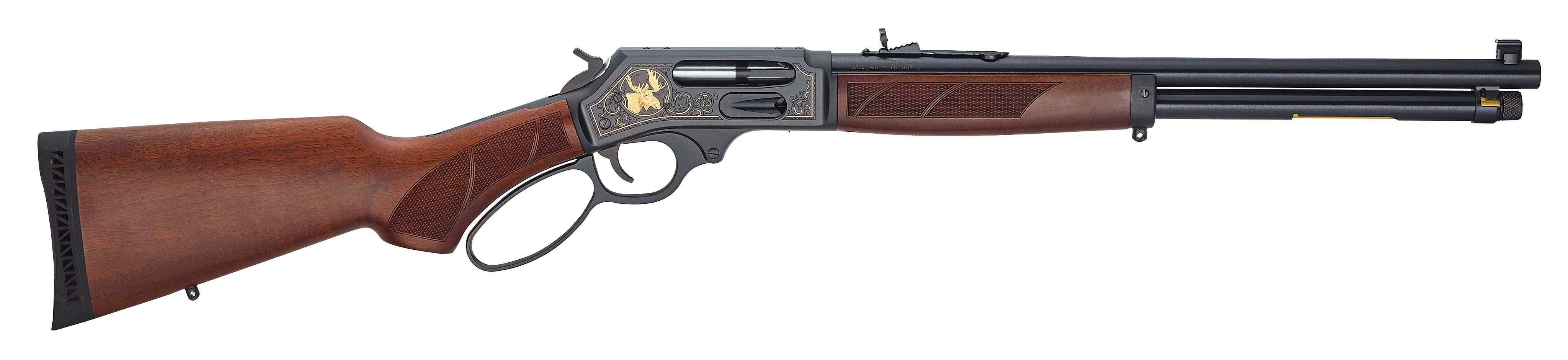 Henry H010GWL Side Gate Wildlife Full Size 45-70 Gov 4+1 18.43" Blued Steel Barrel, Blued Steel Receiver, Fancy American Walnut Stock Right Hand