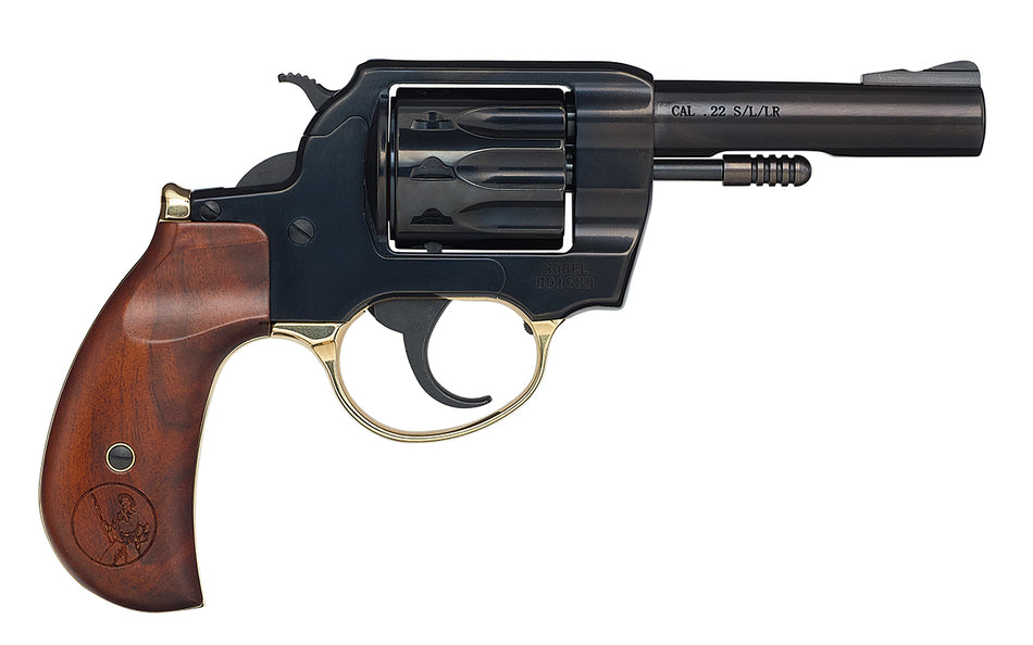 Henry H016BD Golden Boy .22 LR 10-Shot Revolver, 4" Blued Barrel, Walnut Birdshead Grip