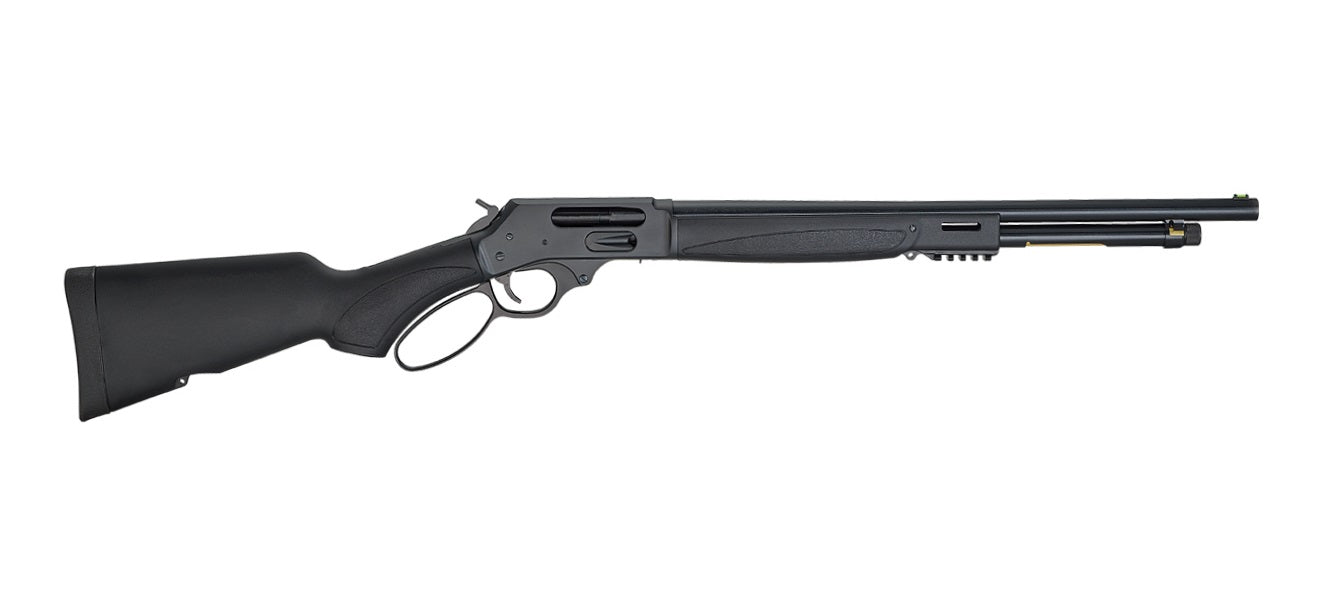 Henry H018X410 Lever X Model 410 Gauge with 19.80" Barrel, 2.5" Chamber, 5+1 Capacity, Blued Metal Finish & Black Synthetic Stock Ambidextrous Hand (Full Size)