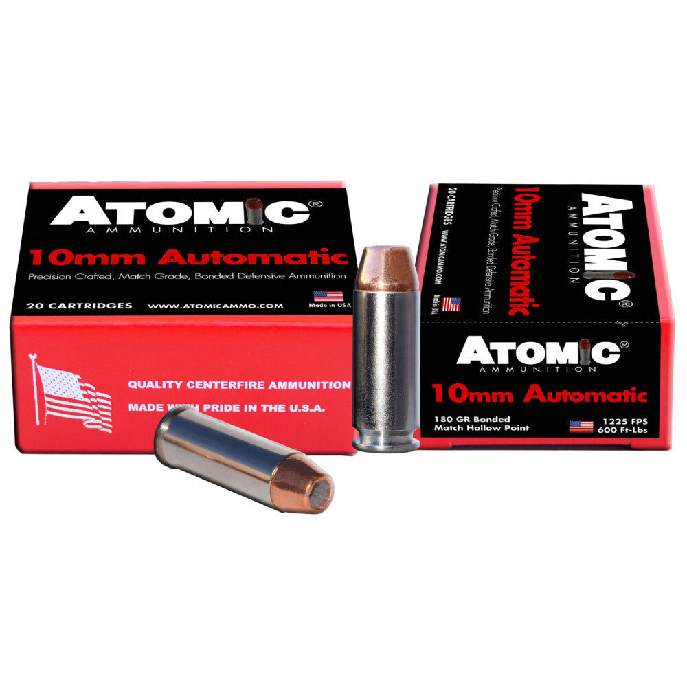 Atomic 10mm Auto 457 Precision Craft Bonded Match Hollow Point 180 Grain
