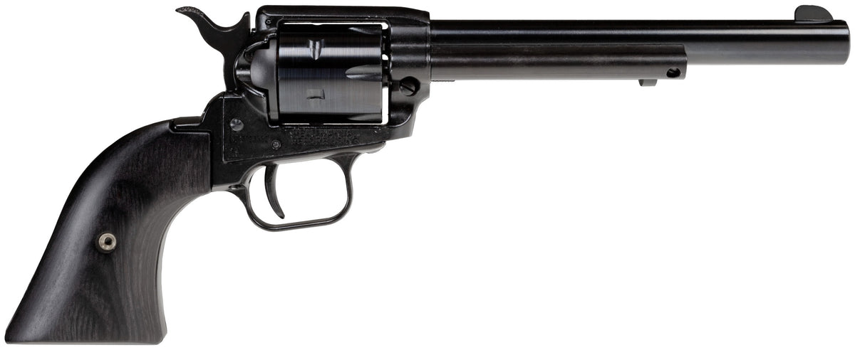Heritage Mfg RR22B6-BBK Rough Rider 22 LR 6 Shot 6.50" Black Oxide Alloy Steel Barrel, Black Alloy Steel Frame, Black Oxide Cylinder, Black Laminate Wood Grip, Exposed Hammer