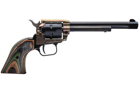 Heritage Rough Rider RR22CH6 .22 LR 6-Shot Revolver, 6.5" Case-Hardened Frame, Camo Laminate Grip