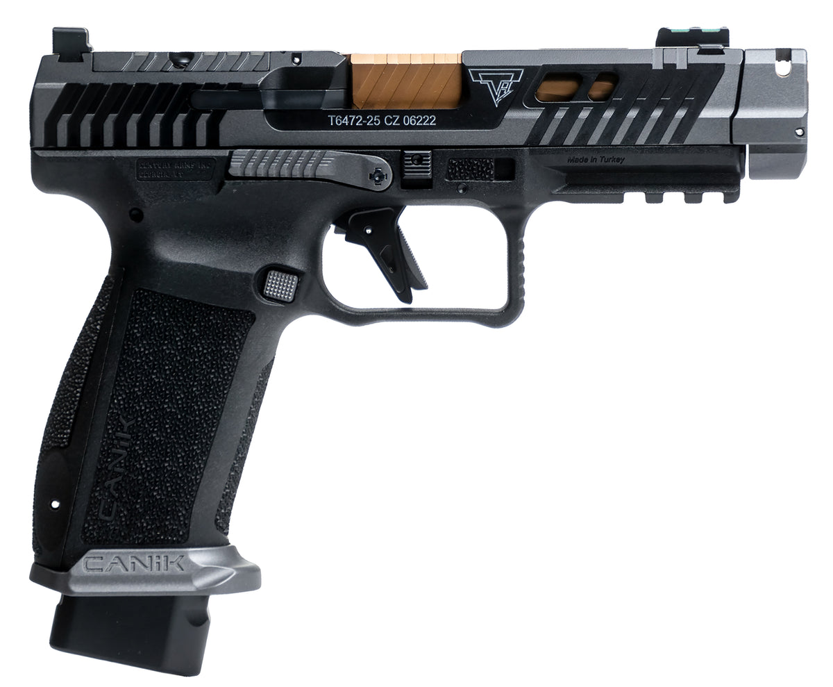 Canik TTI Combat 9mm Luger Pistol, 10+1 Capacity, 4.6" Barrel, Silver Slide Kit