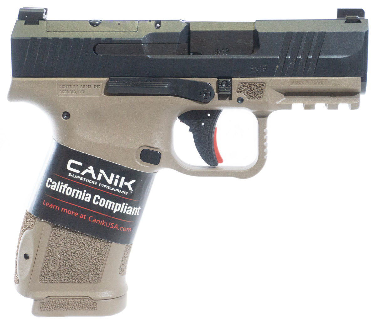 Canik Mete MC9L CA Compliant 9mm Luger 10+1 FDE Polymer Frame Pistol