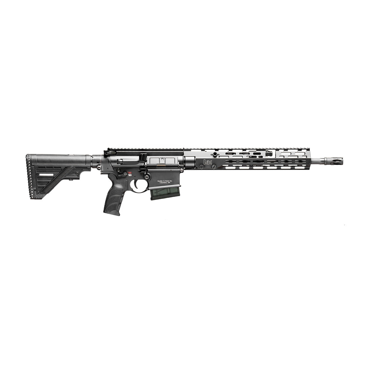 HK MR762 7.62x51mm NATO Rifle - 16.5" Black Barrel, M-LOK Handguard, Ambidextrous Polymer Stock, 10+1 Capacity
