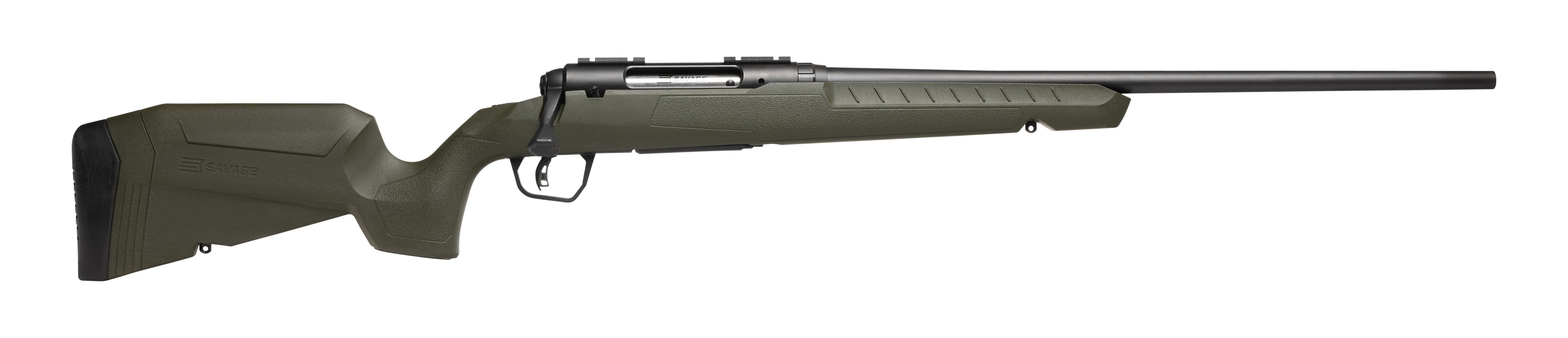 Savage Arms Axis 2 Compact 6.5 Creedmoor 4+1 20" Heavy Sporter Barrel Rifle, OD Green Stock, Right Hand (Model 32107)