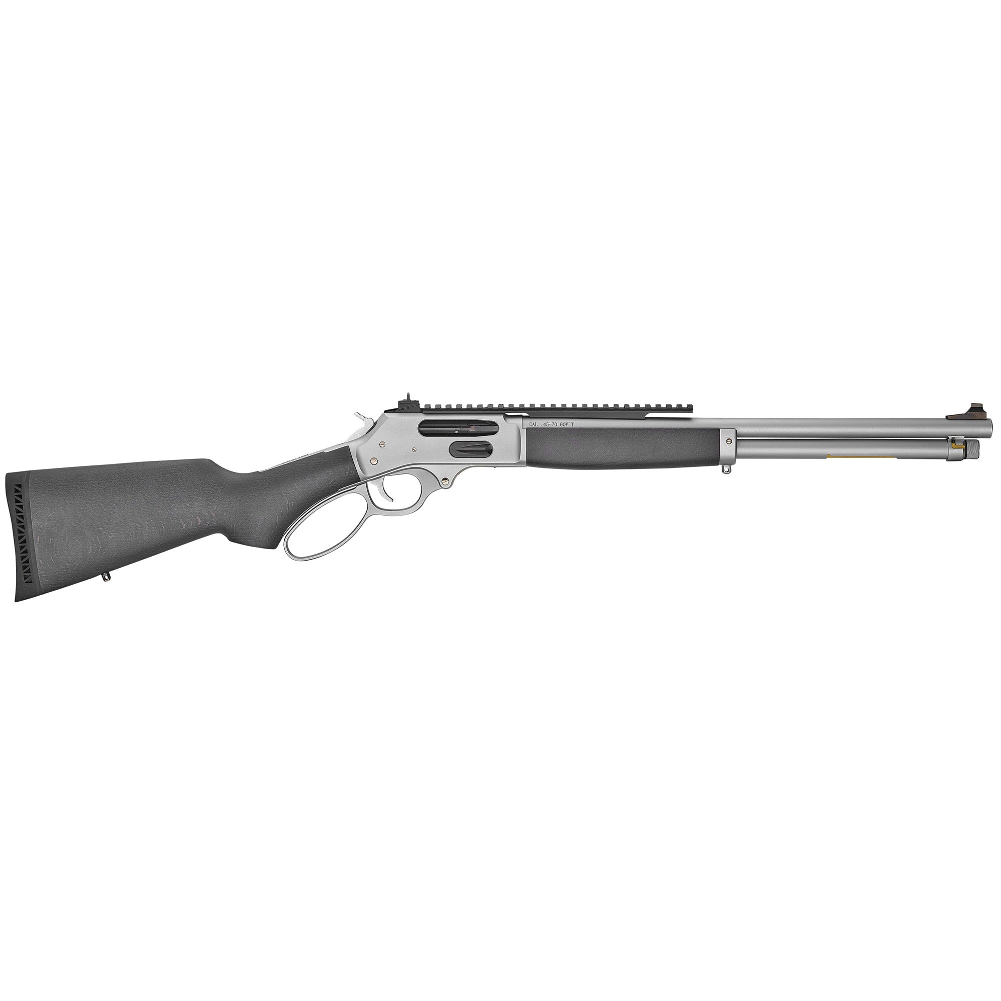 Henry H010GAWP Side Gate All Weather Full Size 45-70 Gov 4+1 18.43" Hard Chrome Plated Steel Barrel, Satin Hard Chrome Steel Receiver, Stained Hardwood Stock Right Hand