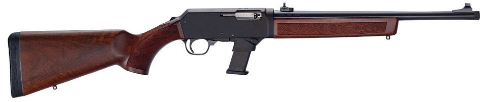 Henry H027H9G Homesteader 9mm Luger Carbine w/Glock Mag Well Adapter, 10+1 Capacity, 16.37" Threaded Barrel, Walnut Stock