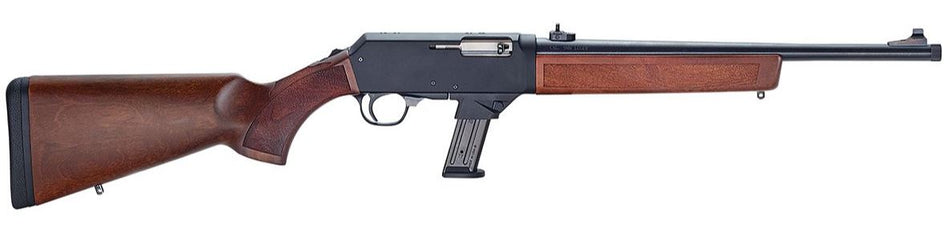 Henry H027H9S Homesteader 9mm Luger Carbine w/Sig/S&W Mag Well Adapter, 10+1 Capacity, 16.37" Threaded Barrel, Walnut Stock
