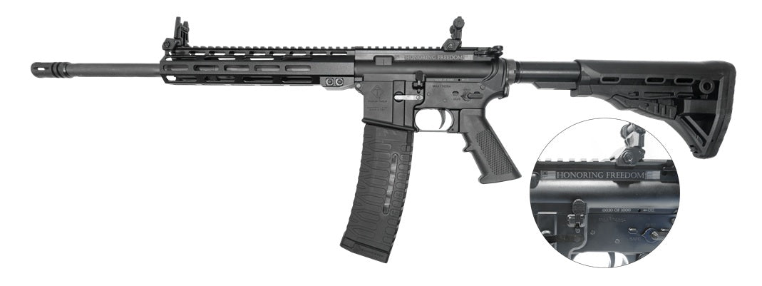 ATI Milsport 5.56 Rifle, 16" Barrel, 10" M-LOK Handguard, 60-Round Magazine, Honoring Freedom Edition