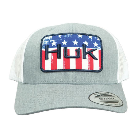 Huk Salute Heather Grey Trucker Cap