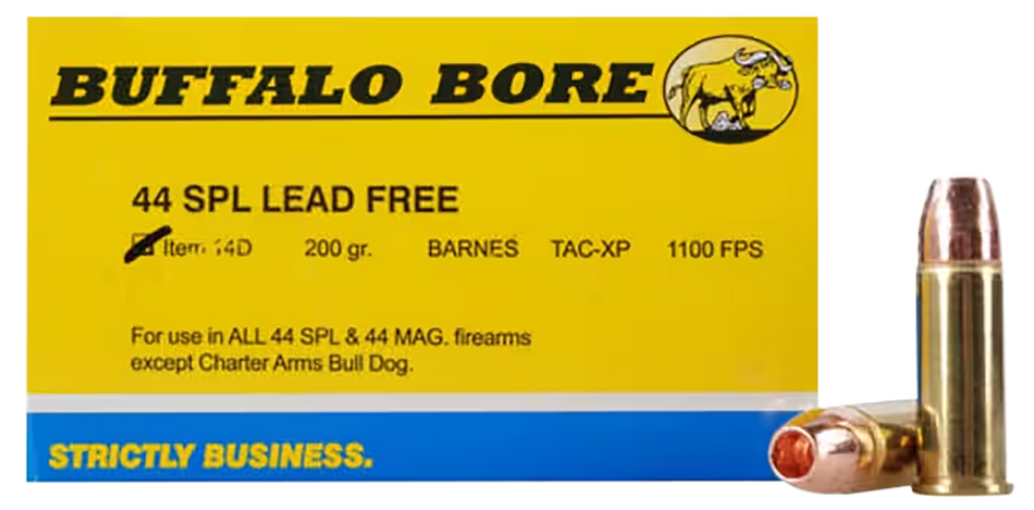 Buffalo Bore .44 S&W Special 14D20 +P Barnes TAC-XP Lead Free 200 Grain
