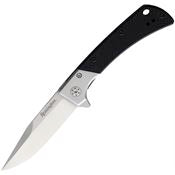 Remington EDC Folder 4" D2 Satin Drop Point Blade Black G10 Handle