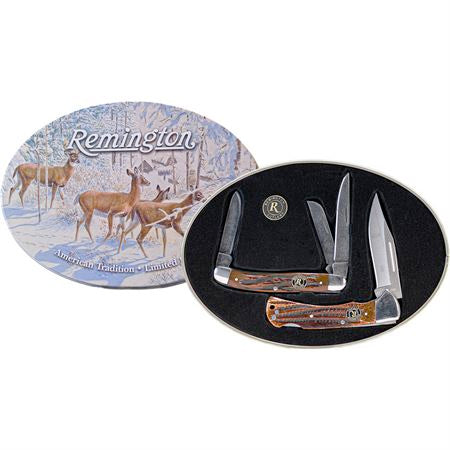 Remington Pheasant Decorative Tin Collector Gift Knife Set