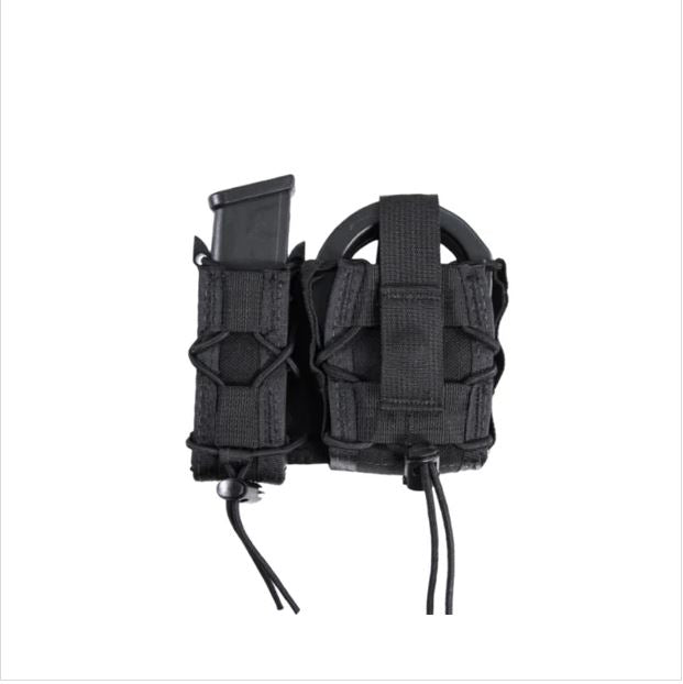 High Speed Gear LEO Platform Open MOLLE Open Top Handcuff Case and Pistol TACO Black