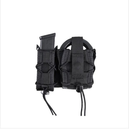 High Speed Gear LEO Platform Open MOLLE Open Top Handcuff Case and Pistol TACO Black
