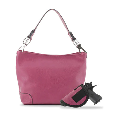 Jessie & James Lydia Concealed Carry Hobo Shoulder Bag Wine (9x11x4)