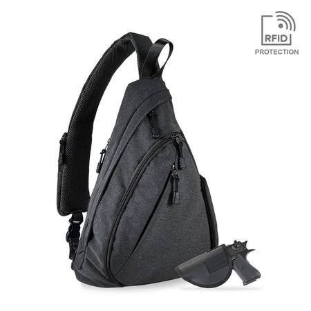 Jessie & James Peyton CCW Sling Shoulder Backpack Black 15.5x10.5x4