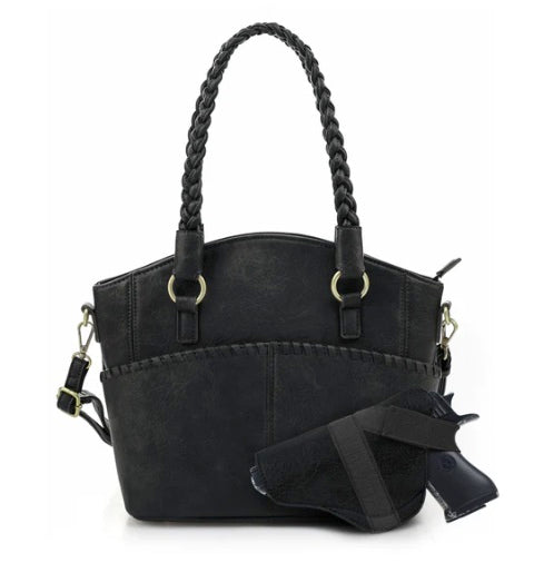 Jessie & James Bella CCW Tote Handbag Black 10.3x13x5.3