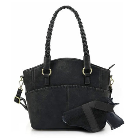 Jessie & James Bella CCW Tote Handbag Black 10.3x13x5.3