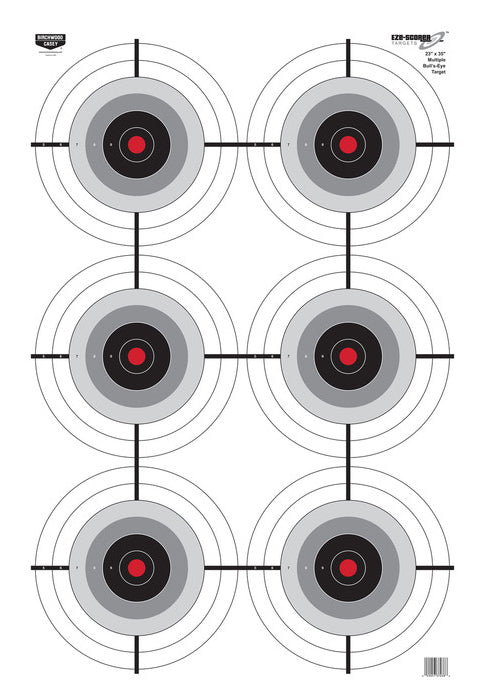 B/C EZE-Scorer 23"x35" Multi-Bullseye Shooting Target 100-Pack