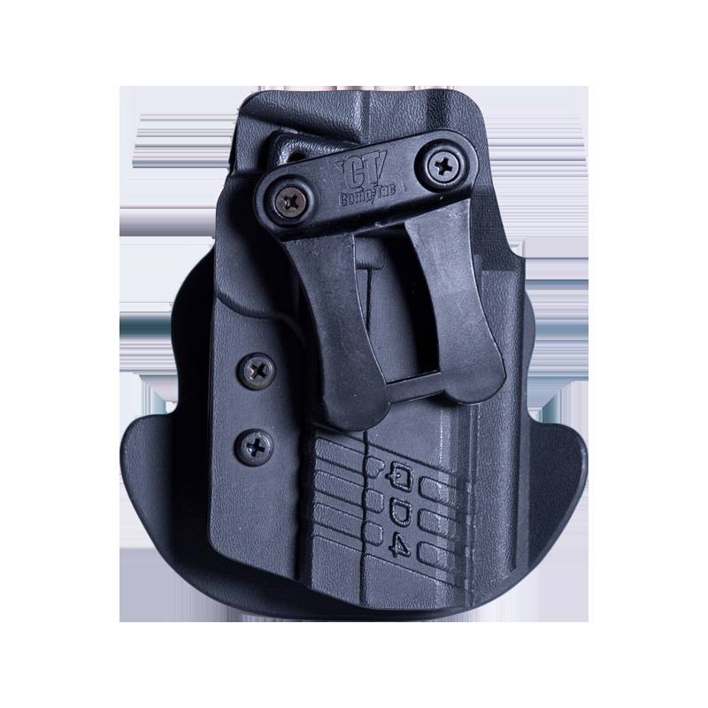Comp-Tac Quick Detach Dual Holster Kydex Size 3 for Glock 43/43X/48MOS S&W Shield Walther CCP Ambidextrous Black