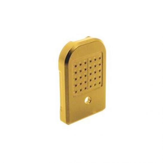 Shield Arms S15 Mag Gold Aluminum +0 Base Plate Compatible with Glock 43X/48