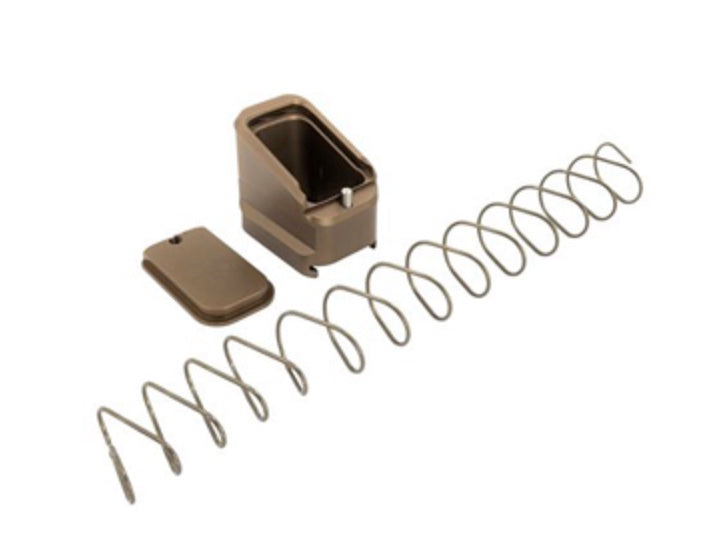 Shield Arms Mag Extension Mud Brown +5/4 Rounds for CZ P10F/P09 Mags