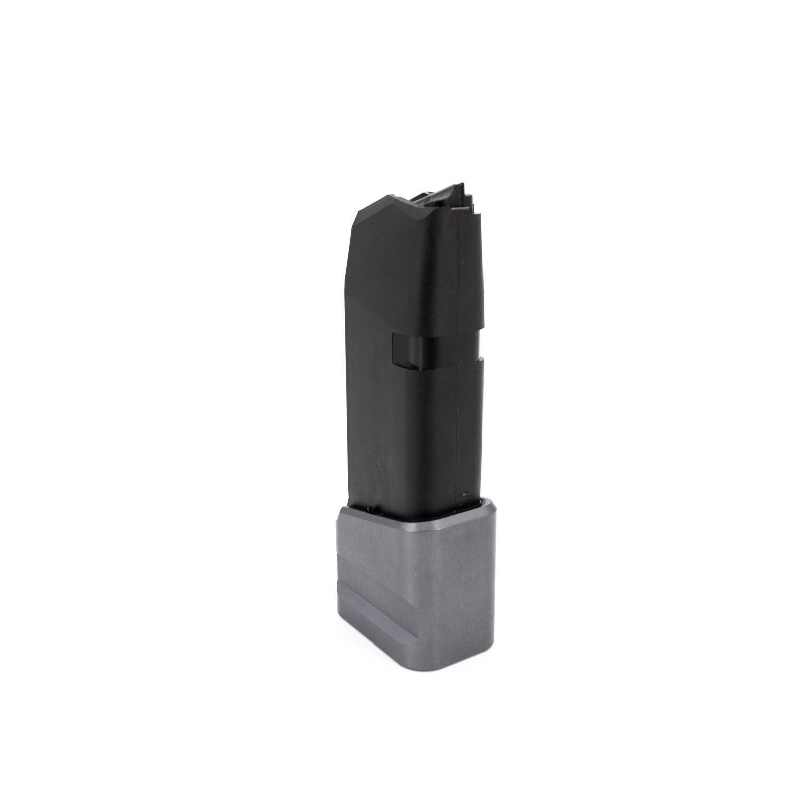 Shield Arms Mag Extension Grey +5/4 Rounds for Glock 26/27 Mags