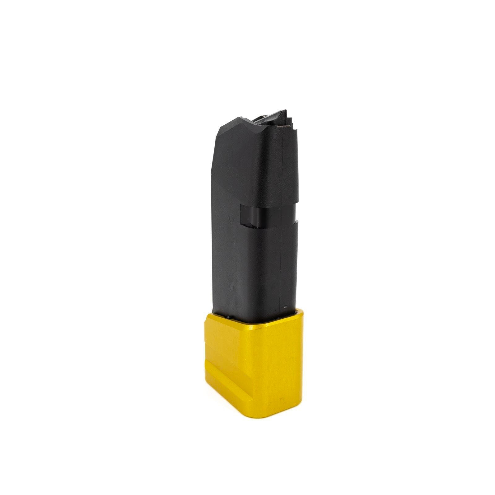 Shield Arms Mag Extension Gold +5/4 Rounds for Glock 26/27 Mags