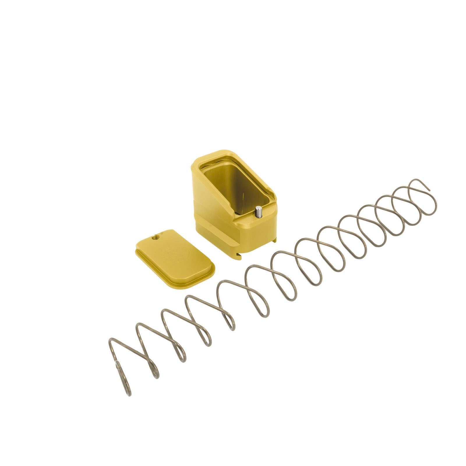 Shield Arms Mag Extension Gold +5/4 Rounds for CZ P10F/P09 Mags